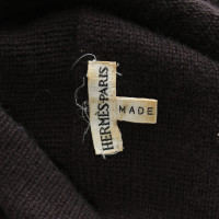 Hermès Strick-Twinset aus Kaschmir in Braun