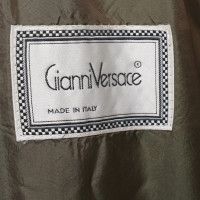 Gianni Versace Wollen jas in het groen