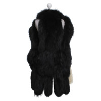 Maison Martin Margiela Fur vest in black / white