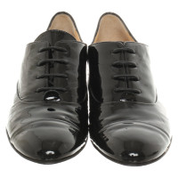 Baldinini Chaussures à lacets en Cuir verni en Noir