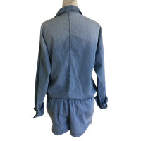 Set Jumpsuit aus Baumwolle in Blau
