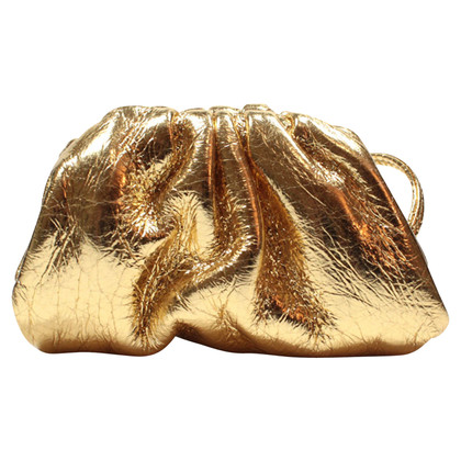 Bottega Veneta Täschchen/Portemonnaie aus Leder in Gold