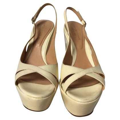 Sergio Rossi Wedges Patent leather in Beige
