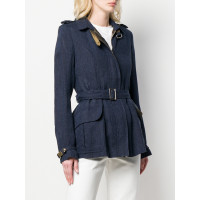 Gianfranco Ferré Jacket/Coat Cotton in Blue