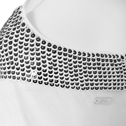 Armani Exchange Kleid aus Viskose in Weiß