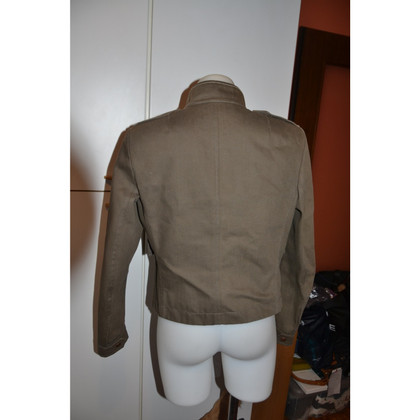 Sportmax Jacke/Mantel aus Baumwolle in Khaki