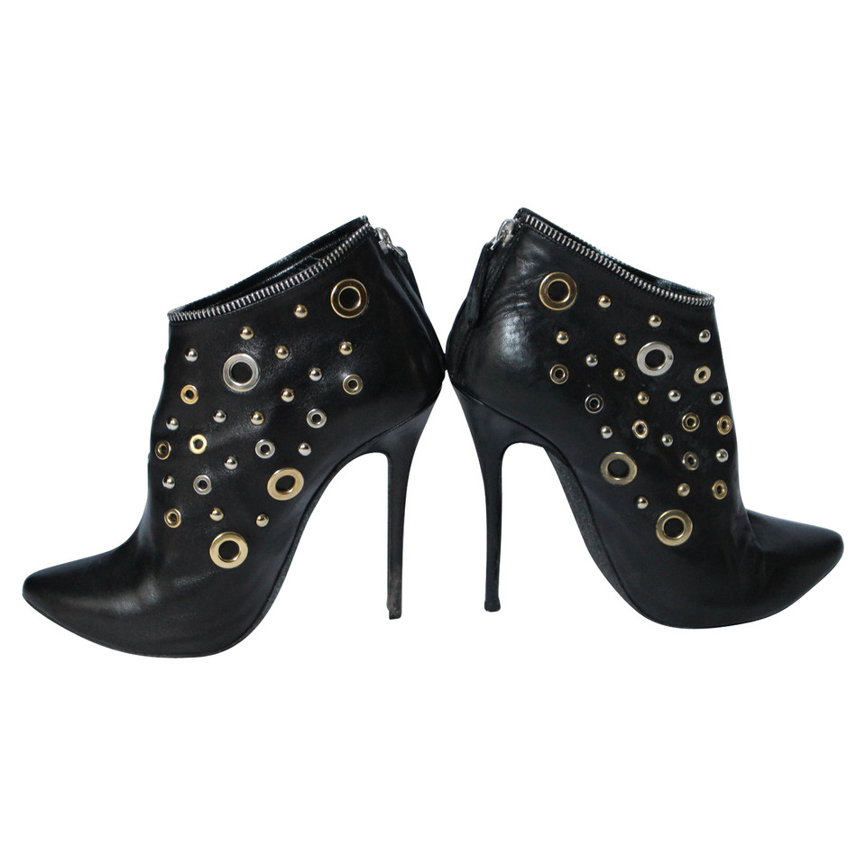 Ermanno Scervino leather heel boots with studs
