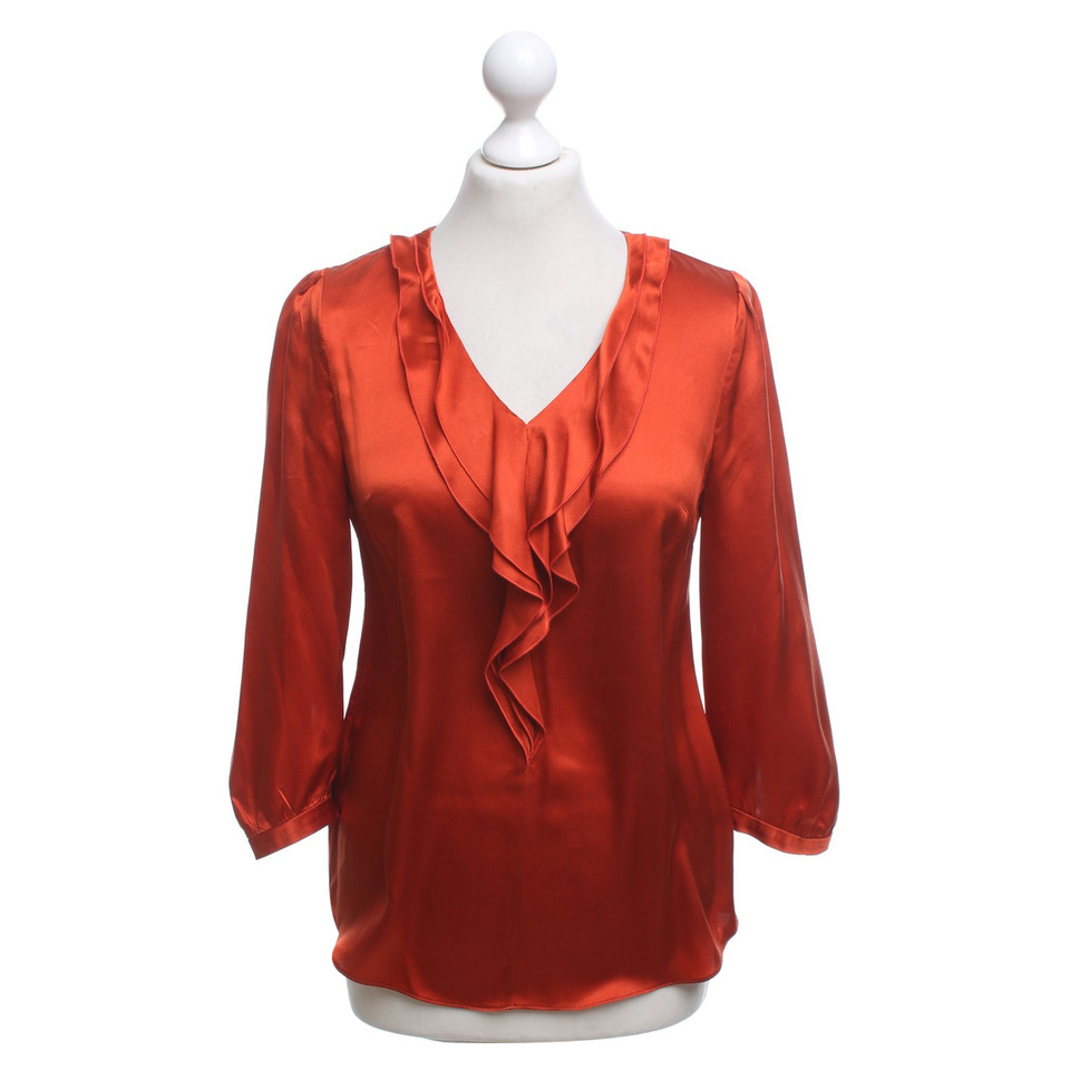 Hugo Boss blouse de soie en rouge