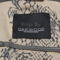 Oakwood Veste en cuir gris
