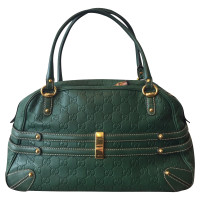 Gucci Boston Bag aus Leder in Grün