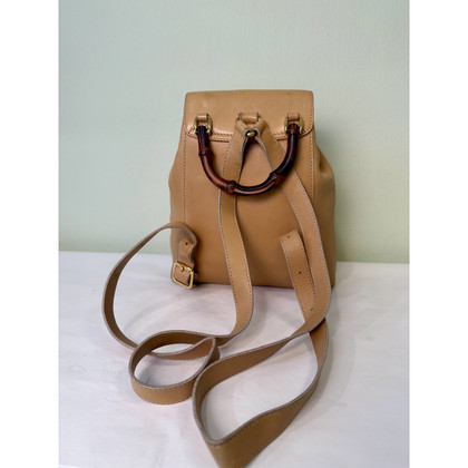 Gucci Bamboo Backpack Leather in Ochre