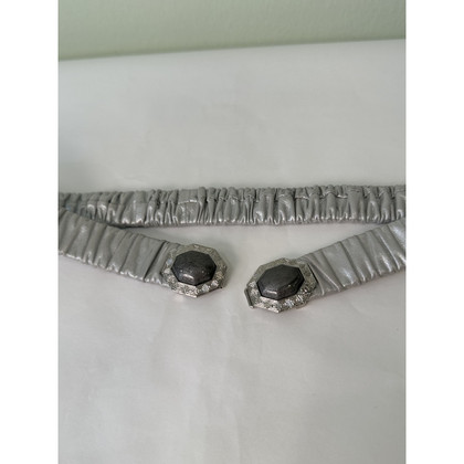 Chanel Gürtel aus Leder in Silbern