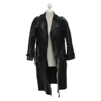 Gucci Jacke/Mantel aus Leder in Schwarz