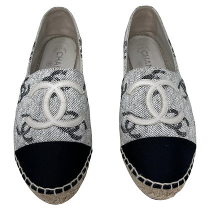 Chanel Slippers/Ballerinas Jeans fabric in Grey