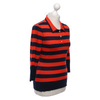 Frame Denim Knit top in rosso / blu