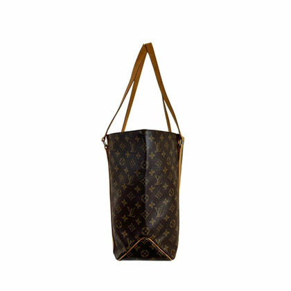 Louis Vuitton Sac Shopping in Tela in Marrone