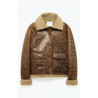 American Vintage Jacke/Mantel aus Leder in Braun
