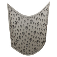 Alexander McQueen Silk scarf in black/white