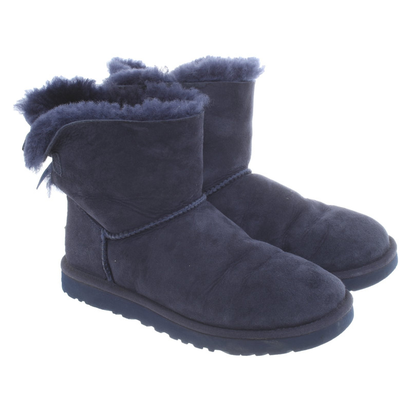 blue leather ugg boots