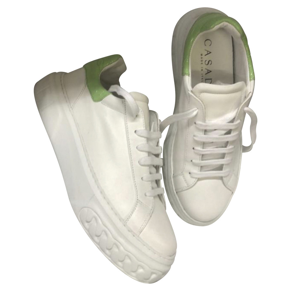 Casadei Sneakers aus Leder in Weiß