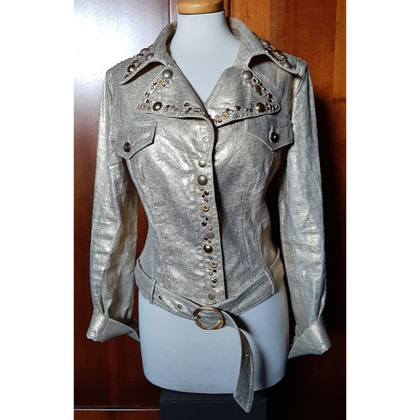 Maria Grazia Severi Jacke/Mantel aus Leinen in Gold