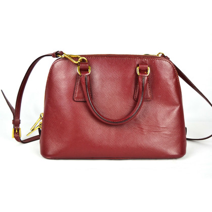 Prada Vernice Promenade Bag Leather in Red
