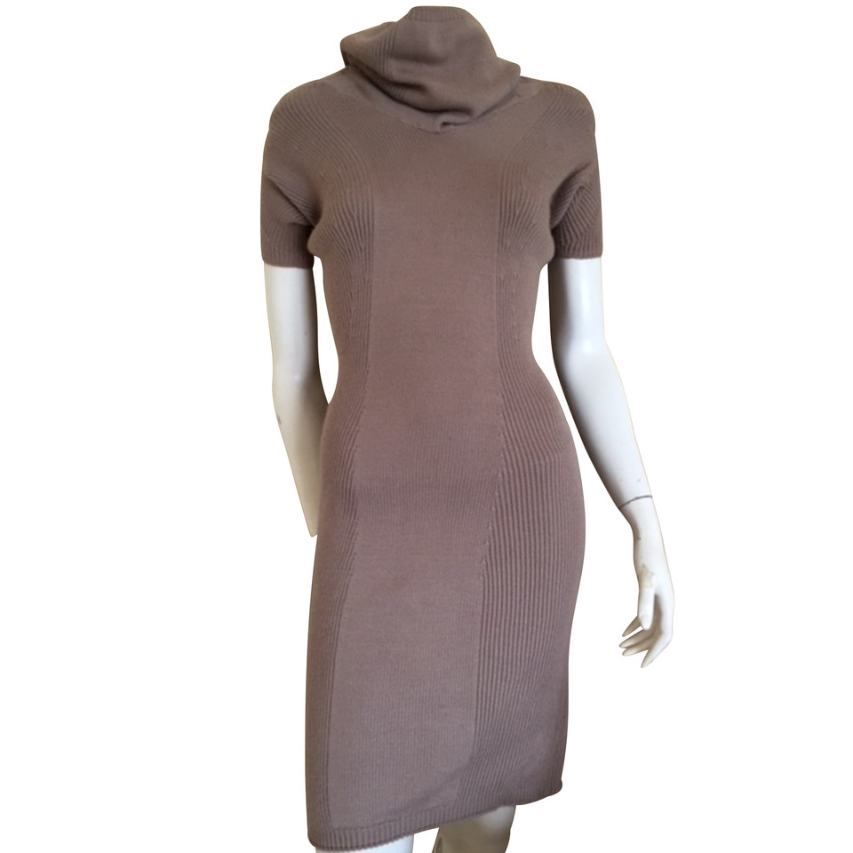 Stefanel Gebreide jurk in bruin