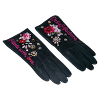 Dolce & Gabbana Handschuhe aus Leder in Grün
