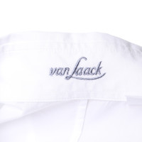 Van Laack Bluse in Weiß/Schwarz