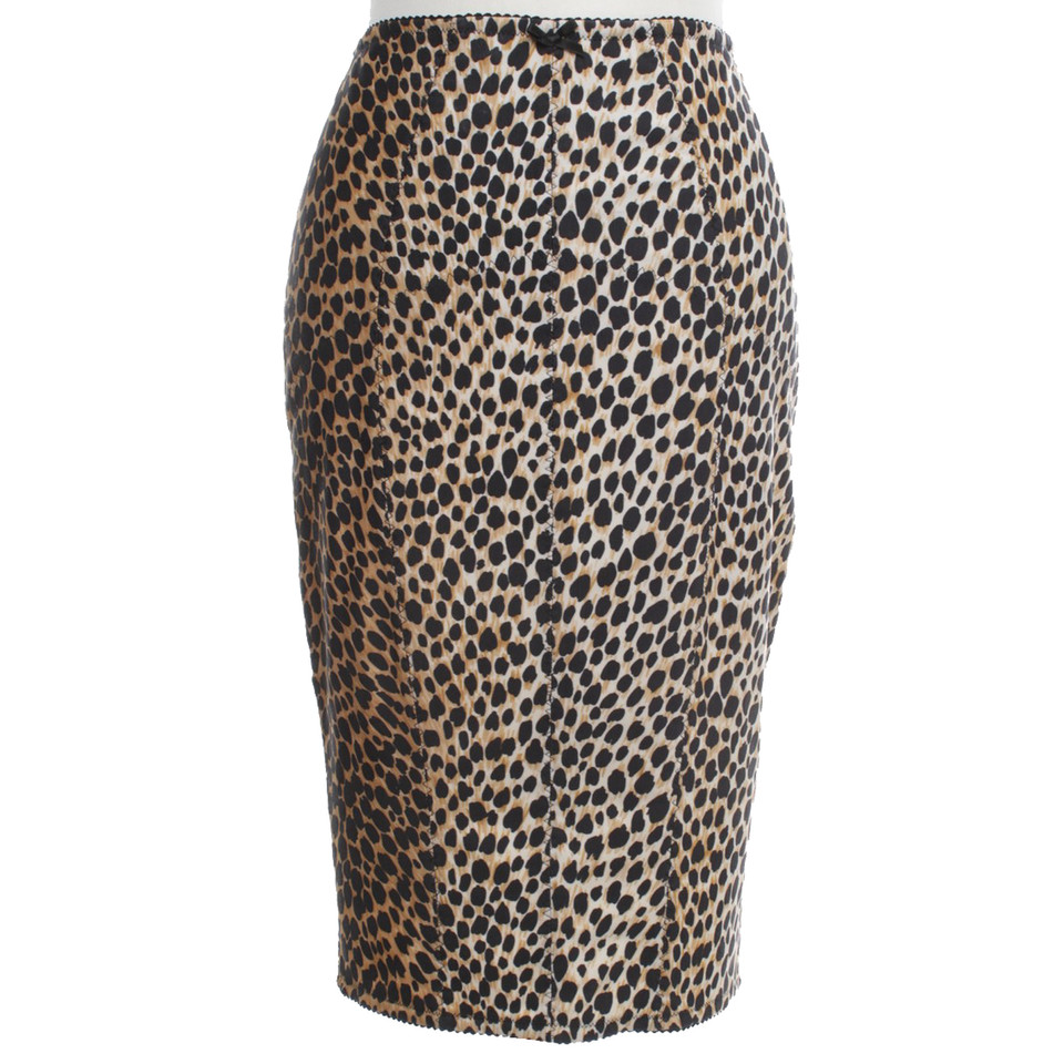Dolce & Gabbana Jupe à motif léopard