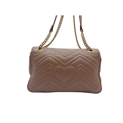 Gucci Marmont Bag in Pelle in Beige