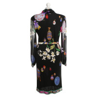 Leonard Silk dress with floral print