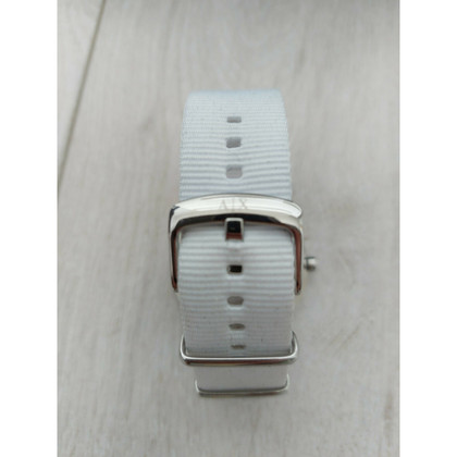Armani Exchange Armbanduhr aus Baumwolle in Weiß