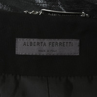 Alberta Ferretti Glänzender Mantel in Schwarz