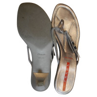 Prada sandali infradito in argento