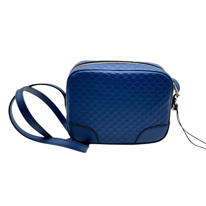Gucci Bree GG Leather Bag aus Leder in Blau