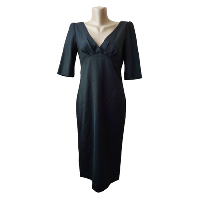 Massimo Dutti Kleid aus Wolle in Schwarz
