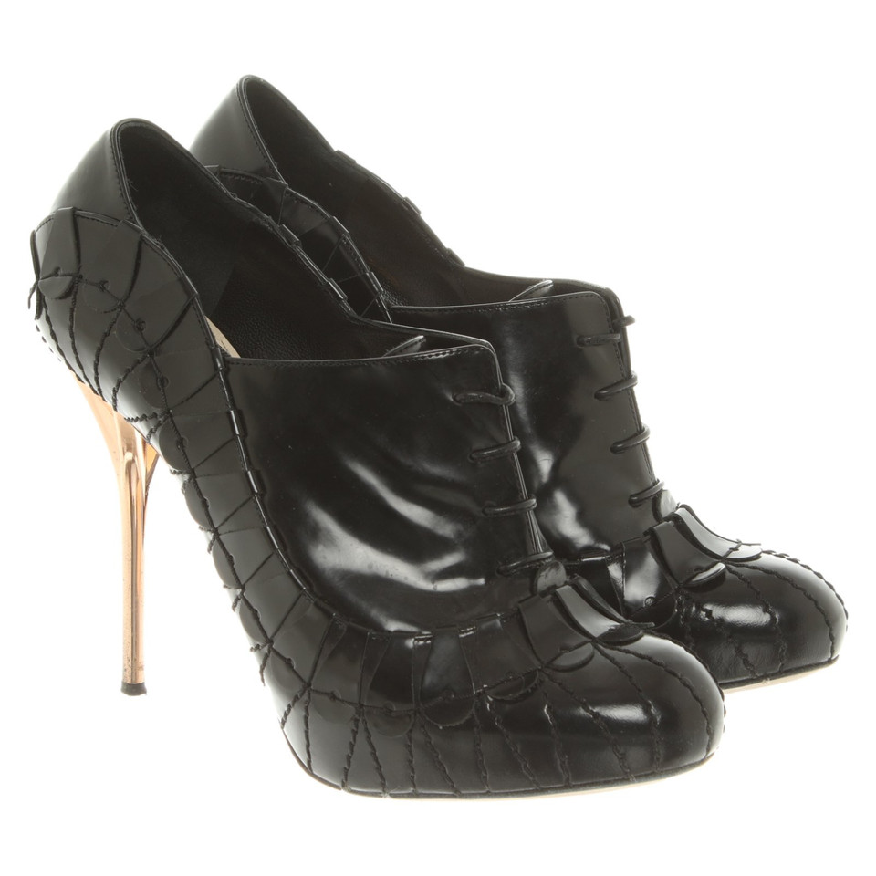 Christian Dior Pumps/Peeptoes en Cuir en Noir