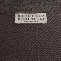 Brunello Cucinelli Cardigan met konijn bont trim