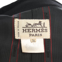 Hermès Jacke/Mantel aus Wolle in Schwarz
