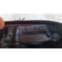 Braccialini Clutch Bag Leather in Brown