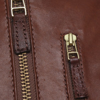 Philipp Plein Leather jacket in brown