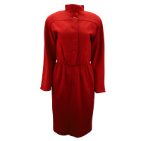 Oscar De La Renta Dress Wool in Red