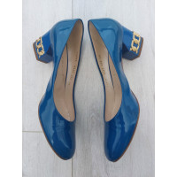 Casadei Slipper/Ballerinas aus Leder in Blau