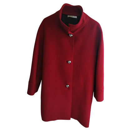 Balenciaga Jacke/Mantel aus Wolle in Rot