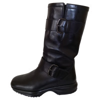 Hogan Boots in black leather