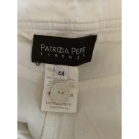 Patrizia Pepe Paire de Pantalon en Coton en Blanc