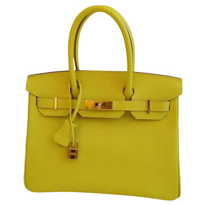 Hermès Birkin Bag 30 aus Leder in Gelb