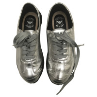 Armani Silver leather sneaker