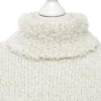 Ganni Knitted sweater in creamy white